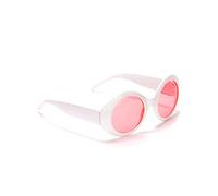 DEGUISE TOI - Lunettes rondes blanches plastique adulte - Lunettes - Taille Unique - Blanc - Accessoires pour déguisement - Plastique - - Carnaval