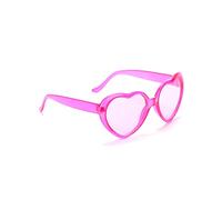 DEGUISE TOI - Lunettes roses coeur plastique adulte - Lunettes - Taille Unique - Rose - Accessoires pour déguisement - Plastique - - Carnaval