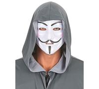 DEGUISE TOI - Masque anonyme adulte - Masque - Taille Unique - Blanc - Masques - Plastique (100% Polyéthylène) - - Carnaval