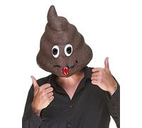 DEGUISE TOI - Masque en latex Caca adulte - Masque - Taille Unique - Marron - Masques - 100% Latex - - Carnaval