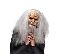 DEGUISE TOI - Masque latex vieux sorcier adulte - Masque - Taille Unique - Blanc - Masques - Latex et synthétique - - Halloween-carnaval