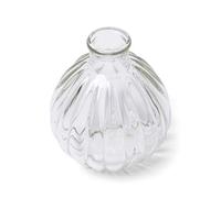 Décos et animations - Mini vase en verre ondulé rétro 10 cm