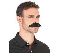 Deguisetoi Moustache adhésive Adulte – Noir – Taille unique – Carnaval