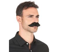 DEGUISE TOI - Moustache adhésive Noire Adulte - Moustache - Taille Unique - Noir - Accessoires pour déguisement - - - Carnaval