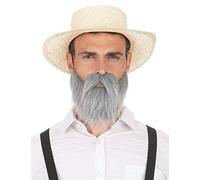 Déguisement - Moustache et barbe grises adulte