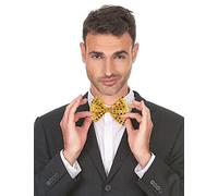 DEGUISE TOI - Noeud papillon doré avec sequins adulte - Noeud papillon - Taille Unique - Doré - Accessoires pour déguisement - 95% Polyester, 5% PVC - -