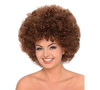 DEGUISE TOI - Perruque afro chatain femme - Perruque - Taille unique - Brun - Accessoires pour déguisement - Synthétique - - Carnaval