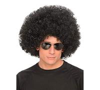 DEGUISE TOI - Perruque afro des années 70 - Perruque - Taille unique - Noir - Accessoires pour déguisement - Synthétique - - Carnaval