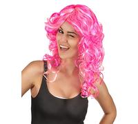 DEGUISE TOI - Perruque bouclée rose femme - Perruque - Taille Unique - Fluos - Accessoires pour déguisement - Synthétique - - Carnaval