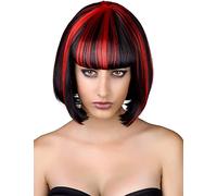 DEGUISE TOI - Perruque démoniaque femme Halloween - Perruque - Taille Unique - Noir - Accessoires pour déguisement - - Laver à la main à l'eau froide - Halloween