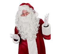 DEGUISE TOI - Perruque et barbe Père Noël Adulte - Perruque - Barbe - Taille Unique - Blanc - Accessoires pour déguisement - Synthétique - - Noel