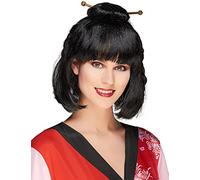 DEGUISE TOI - Perruque noire chinoise femme - Perruque - Taille Unique - Noir - Accessoires pour déguisement - 100% Polyester 100% Polyester - Laver à la main - Carnaval