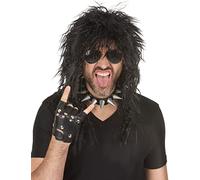 DEGUISE TOI - Perruque noire hard rockeur homme - Perruques Mi-longues