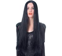 DEGUISE TOI - Perruque très longue noire femme - 75cm - Perruque - Taille Unique - Noir - Accessoires pour déguisement - Synthétique - Laver à la main - Halloween
