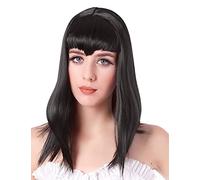 DEGUISE TOI - Perruque vampire noire avec frange femme - Perruque - Taille Unique - Noir - Accessoires pour déguisement - Synthétique 100% Polyester 100% Polyester - - Halloween