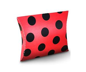 DEGUISE TOI - Pochette Cadeau Coccinelle 30 * 40 cm Pochette - Taille Unique - Autres - Decoration/Animation - Carton - Suivre les plis pour former la pochette - Noel
