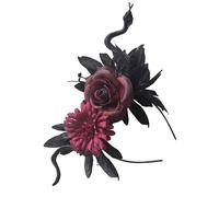 DEGUISE TOI - Serre-tête fleurs rouges et serpent démoniaque - [Bandeau/Serre-tête/Diadème/Couronne/tiares/Voil
