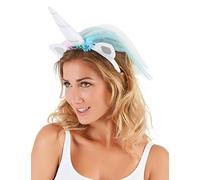 DEGUISE TOI - Serre-tête Licorne avec Voile Multicolore Adulte - Serre-tête - Taille Unique - Coloré - Accessoires pour déguisement - 100% Polyester - - Carnaval