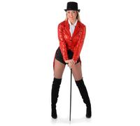 Karnival Costumes Veste cabaret à sequins rouge femme - Rouge - M