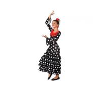 Déguisement - AC-DÉCO - Danseuse Flamenco - 7/9 ans - Robe noire à pois blanc - Polyester 7-9 ans