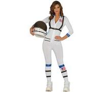 DÉGUISEMENT ASTRONAUTE NASA COMBI SPANDEX FEMME M/L Blanc