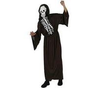 Déguisement adulte de squelette de la mort Halloween noir G