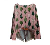 Deguisement Adulte Femme Couple Laine Déguisement Costume Tenue de Noel Femme Sapin Pull Noël Lumineux Original Hiver Mode Drole Chic Moche Grande Taille Neige Ensemble Vetement Noel Famille S