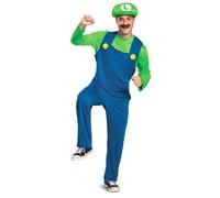 Déguisement adulte Luigi officiel - combinaison, casquette verte et moustache XL
