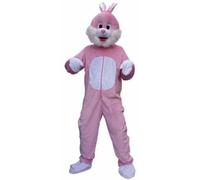 Deguisement adulte peluche lapin rose taille unique