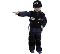 Déguisement Agent SWAT Garçon 3/4 ans - Métier - Bleu - Polyester
