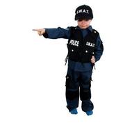 Déguisement Agent SWAT Garçon 7/9 ans - Polyester - Métier - Bleu