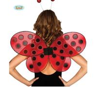 Fiestas Guirca - Ailes de coccinelle - Adulte - Rouge - 63 x 41 cm - Taille unique