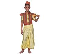 Déguisement Aladin pour garçon - Disfrazzes - Costume complet avec gilet, chemise, pantalon, ceinture et chapeau 5-6 ans