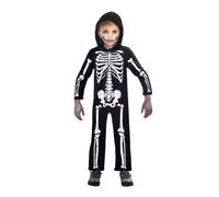 Déguisement - AMSCAN - Combinaison squelette enfant - 8/10 ans - Noir - Impression squelette 4-6 ans