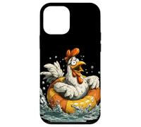 Déguisement Amusant avec ce Poulet dans la Piscine Coque pour iPhone 12 Mini