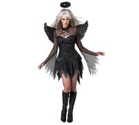 Déguisement Ange déchu - California Costume - Femme - Noir - Dentelle et Plumes