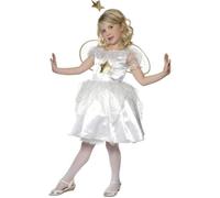 Déguisement ange doré fille Noël - 173943 - Blanc - Multicolore - Enfant - Robe, Ailes, Serre-tête 9/11 ans