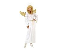 Déguisement ange-M - WIDMANN - Robe blanche en polyester - Ceinture dorée - Auréole sur serre-tête