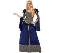 Déguisement - ANGEL TOMAS - Dame Médiévale Mathilda - Bleu - Adulte - Femme XS/S