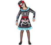 Déguisement - ANGEL TOMAS - La Catrina Squelette - Multicolore - Pour Fille - 4 à 14 ans 5-6 ans