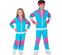Widmann Déguisement Survêtement bleu années 80 – Veste et pantalon – Mixte 8 ans