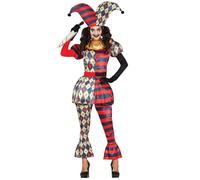 Déguisement - Arlequin Démoniaque Femme - Noir - Taille L - Halloween L
