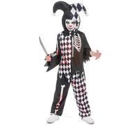 Déguisement Arlequin Ensanglanté Garçon - Taille: Xs 3-4 Ans (92-104 Cm) Noir