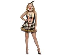DÉGUISEMENT ARLEQUIN SANGLANT FEMME L Noir L