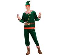 Widmann - Costume Elfe Santas Little Helper - Veste, Pantalon, Surchaussures, Chapeau à oreilles, XL