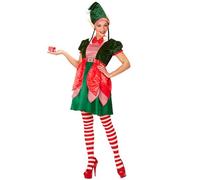 Widmann Santa's Little Helper Elf (Dress, Hat With Ears And Plaits) (M) Differen