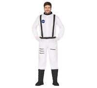 FIESTAS GUIRCA | Costume de Astronauta Adulte (54-56/XL) - Combinaison Spatiale - Costumes de Pilote Spatial pour Halloween, Carnaval et Fêtes Déguisées - Idéal pour Adultes - Blanc et Noir