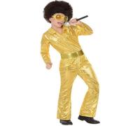 Déguisement - ATOSA - Déguisement Disco Fashion - Jaune - Garçon - 3 à 14 ans 10-12 ans