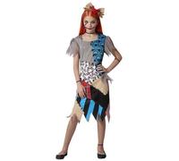 Déguisement - ATOSA - Miss Vaudoo - Blanc - Taille 5-6 ans (115-130 cm) - Robe multi-tissus effilochée 10-12 ans