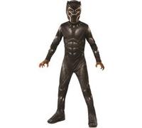RUBIE'S Avengers Officiel - Déguisement Enfant Classique Black Panther - Taille 3-4 Ans - Costume Super Héros Marvel avec Combinaison Intégrale, Couvre-Bottes et Masque - Pour, Carnaval
